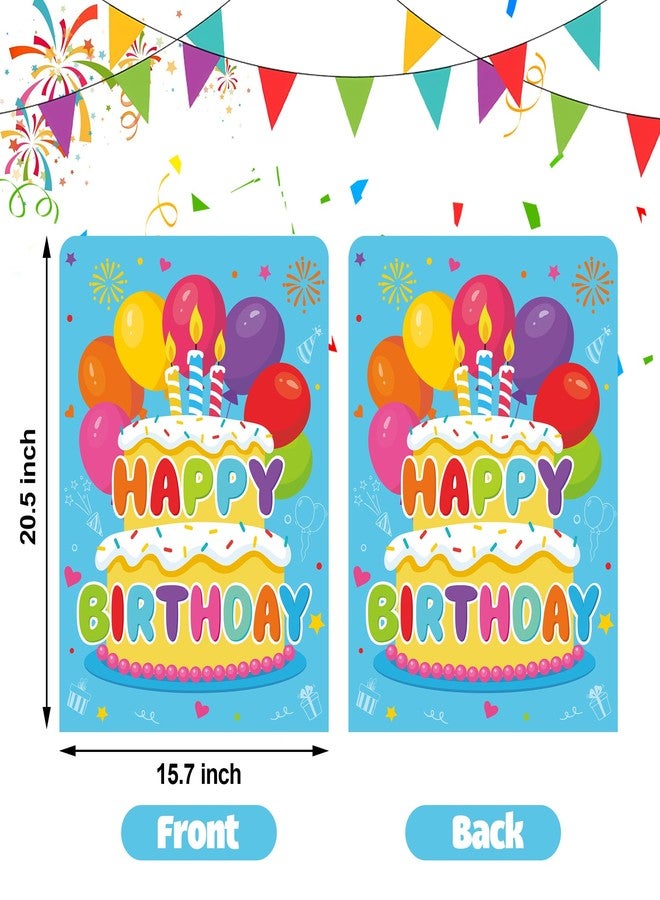 Maniaacer Birthday Chair Covers Birthday Seat Cover Colorful Chair Seat Covers Happy Birthday Dining Chair Slipcovers for Classroom Seat Decorations for Classroom School Home Kids Birthday Party Decor, 2 PCS - Image 2